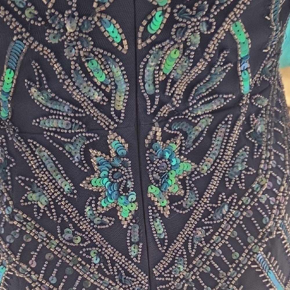 Chic Blue Lace-Up Long Sleeve Dress - Picture 6 of 12